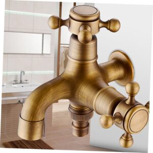 Angoily 1pc Antique Faucet European Style Bath Taps Farmhouse Retro Faucet Vintage Style Faucet Lavatory Faucet Kitchen Tap Knobs Kitchen Faucet Kitchen Fauvet Copper Faucet Household