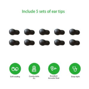 10Pcs Ear Tips for Stethoscopes, Silicone Ear Tips Replacement Comfortable Stethoscope Ear Pieces Ear Tips Earbuds Replacement Parts Stethoscope Earplugs