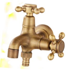 Angoily 1pc Antique Faucet European Style Bath Taps Farmhouse Retro Faucet Vintage Style Faucet Lavatory Faucet Kitchen Tap Knobs Kitchen Faucet Kitchen Fauvet Copper Faucet Household