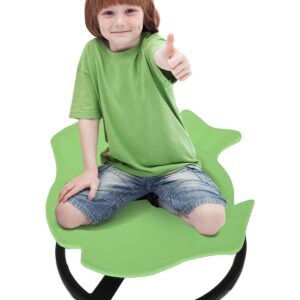 FAHKNS Spin Chair for Kids, Sensory Swivel Chair, Swivel Chair for Autism Kids Training Concentration, Outdoor and Indoor Non Slip Metal Base Sensory Chair Relieving Toddlers Sickness Symptoms