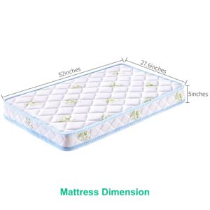 Letmxiu Premium Crib & Toddler Mattress, 100% Knitted Fabric, Premium Fleece Surface-Hypoallergenic, Soft Breathable, 5" Thick-Firm and Optimal Support, Non-Toxic Crib Mattress for Crib & Toddler Bed