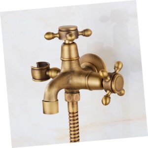 Angoily 1pc Antique Faucet European Style Bath Taps Farmhouse Retro Faucet Vintage Style Faucet Lavatory Faucet Kitchen Tap Knobs Kitchen Faucet Kitchen Fauvet Copper Faucet Household