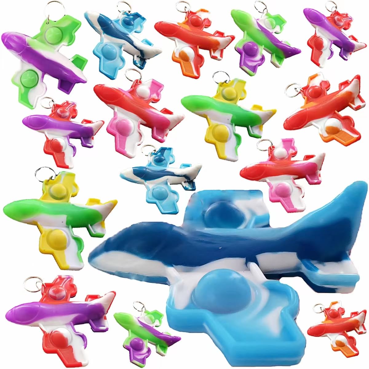 24 Packs Airplane Graduation Classroom Students Small Prize from Teacher,End of Year Summer Mini Pop for kids Fidget Party Favors