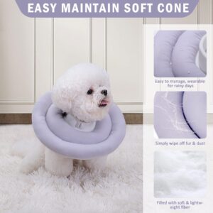 Dog Cone Collar Water-Resistant Soft Cone for Dogs After Surgery Adjustable Pet Recovery Collars Comfy Dog Neck Donut Collar Protective Elizabethan Collar Alternative for Dogs & Cats, M