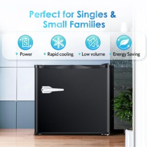 FREE VILLAGE Upright Freezer - 1.2 Cu.ft Small Upright Freezer with 5°F to -11°F, Adjustable Temperature for Singles & Small Families, Energy-Efficient, Ideal for Apartments & Dorms, Black