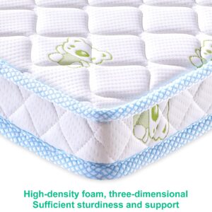 Letmxiu Premium Crib & Toddler Mattress, 100% Knitted Fabric, Premium Fleece Surface-Hypoallergenic, Soft Breathable, 5" Thick-Firm and Optimal Support, Non-Toxic Crib Mattress for Crib & Toddler Bed