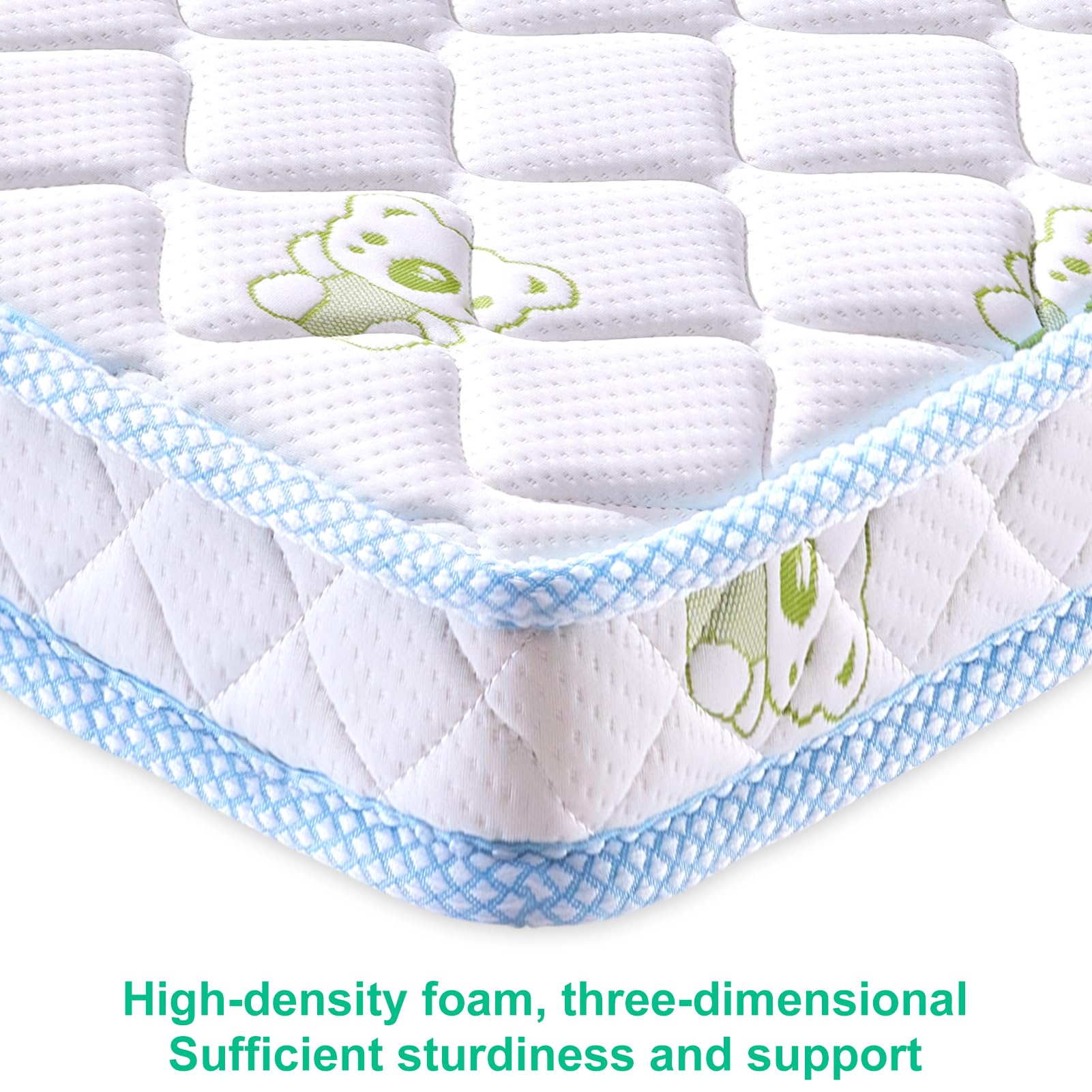 Letmxiu Premium Crib & Toddler Mattress, 100% Knitted Fabric, Premium Fleece Surface-Hypoallergenic, Soft Breathable, 5" Thick-Firm and Optimal Support, Non-Toxic Crib Mattress for Crib & Toddler Bed