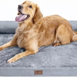 Large Dog Bed Orthopedic Washable - Beds Bolster - Medium XL XLarge Big Dogs - Memory Foam Couch Sofa - Waterproof with Removable Cover