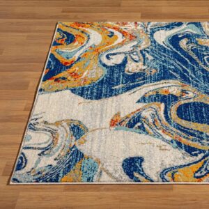 LUXE WEAVERS Abstract Artistic Indoor Area Rug, Blue, 8x10