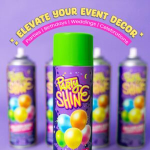 Party Shine Balloon Shine Spray, Silicone Spray for Latex Balloons, Balloon Spray Shine, Waterproof, Fragrance-free and Less Slippery Formula, Perfect for Balloon Décor, Parties, Events, 13oz (1 Pack)