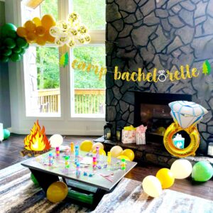 23 PCS Camp Bachelorette Decorations Balloons Banner Camping Bachelorette Banner for Mountain Camp Bachelorette Bridal Shower Wedding Engagement