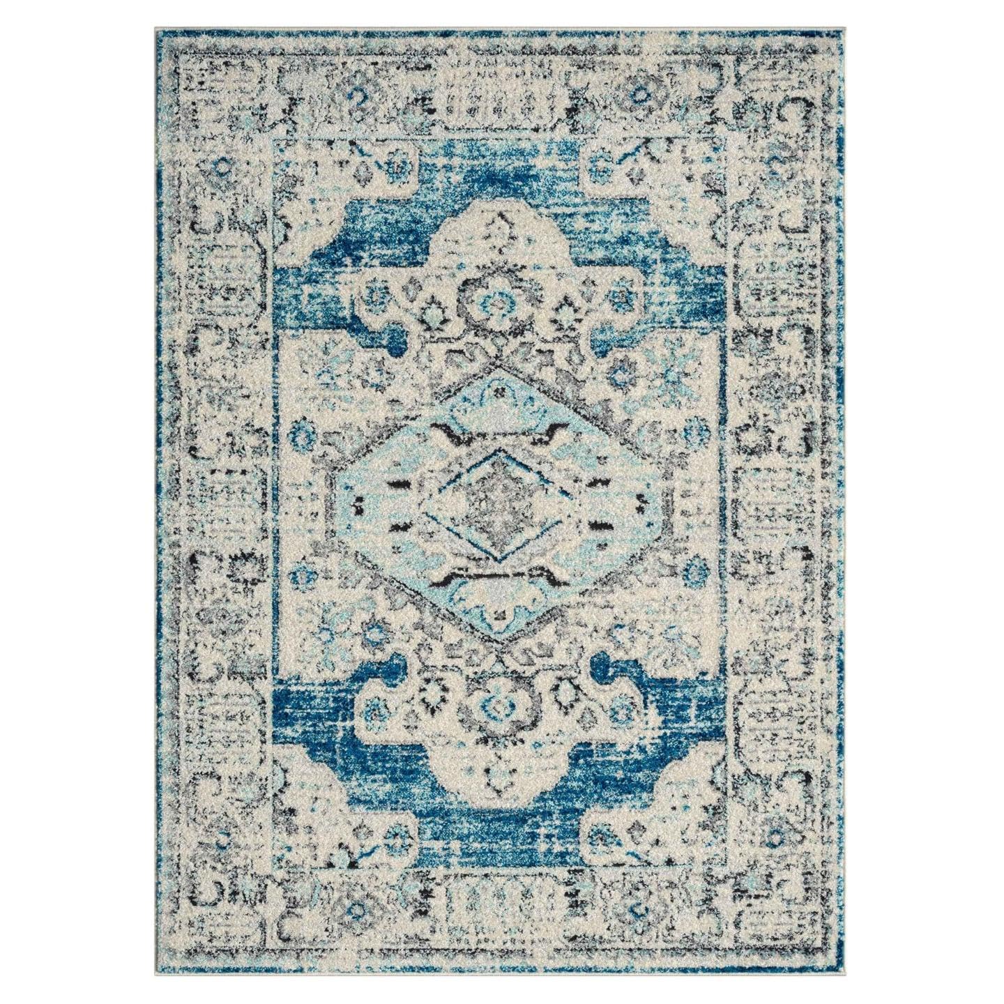 LUXE WEAVERS Oriental Medallion Indoor Area Rug, Blue, 8x10