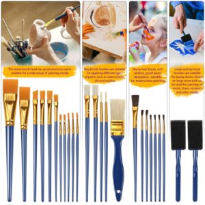 Halobios Painting Brushes, 25 All Purpose Paint Brushes Bulk Painting Brushes for Kids, Craft Paint Brushes for Acrylic Painting Oil Watercolor Gouache