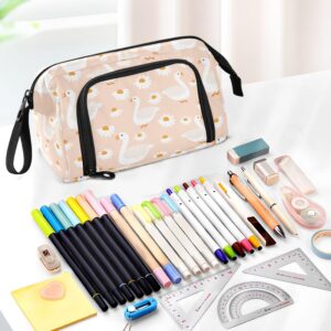 Vozoza Animal Ducks Pen Bag Big Capacity Pencil Case with Zipper Pencil Pouch Pen Cases Organizer for Adults