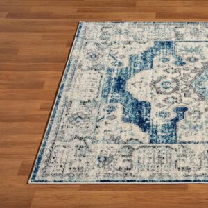 LUXE WEAVERS Oriental Medallion Indoor Area Rug, Blue, 8x10