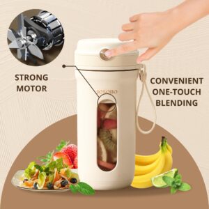 JOSOBO Portable Blender, protein shake blender, Smoothies with 10 Ultra Sharp Blades, 16 Oz Mini Blender USB Rechargeable Type-C, for Travel Picnic Office Gym