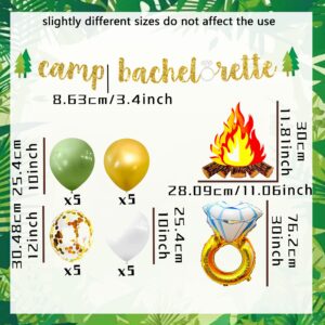 23 PCS Camp Bachelorette Decorations Balloons Banner Camping Bachelorette Banner for Mountain Camp Bachelorette Bridal Shower Wedding Engagement