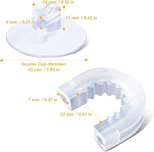 YeeBeny Bathroom Shower Caddy Connector Sucker with 4pcs Professional Strength Large Suction Cups, Easy to Attach, Replacement Suction Cups Compatible with Zenna Home, Simple Houseware, Multipurpose