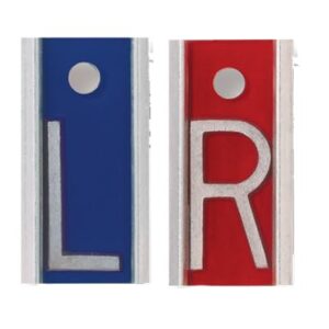 colortrieve x-ray markers (aluminum) - no initials, 1" lead letters "l" & "r"