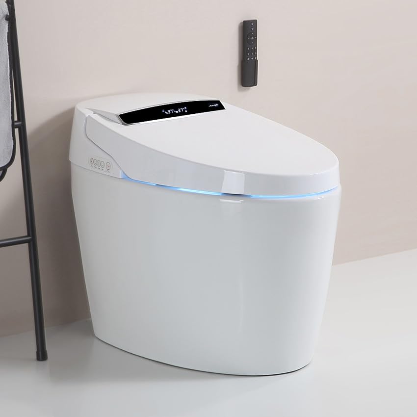 VISRACK Smart Toilets With Heated Bidet Seat, Portable Toilet With Bidet Built, Bidet Toilet With Dryer And Warm Water