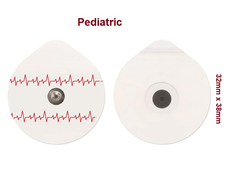 AmeriCan Goods 50/Pk White Oval Electrode, 32mm x 38mm PE Foam, Pediatric