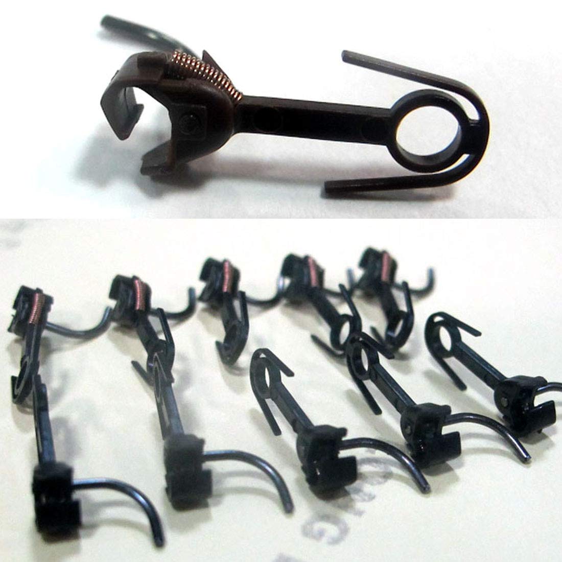 Generic 12pcs Model Trains HO Scale Horn Coupler Hook 20mm E-Z Mate Magnetic Knuckle Couplers for HO 1:87 Scale Model Trains