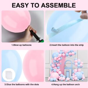 Pink and Blue Balloons Garland Arch Kit, 134pcs Gender Reveal Balloon Garland Arch Kit for Boy or Girl Gender Reveal Decorations Birthday Party Baby Shower Decorations