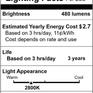 Ivyemons PAR20 Flood 39W 120V 480 Lumens- 2 Pack PAR20 Flood Light Bulbs with E26 Base, PAR20 Dimmable 2800K Warm White, Long Lasting 39W PAR20 Bulb for Recessed Lighting & Hood Range Light Bulbs