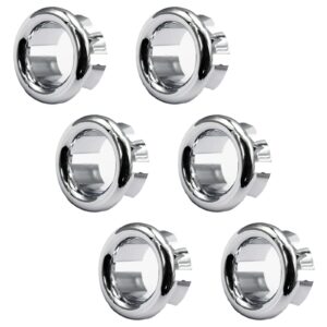 6 pack overflow drain cover, sink overflow ring, kitchen bathroom sink hole round overflow cover,kitchen bathroom basin trim bath chrome overflow cover rings insert cap