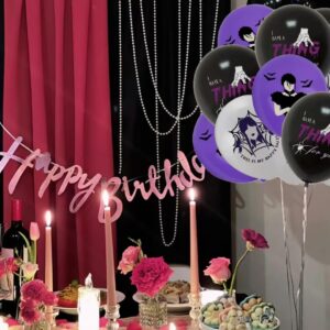 Generic 24 PCS Wednesday Balloon Birthday Party Decoration, Addams Family Birthday Party Decorations,Birthday Theme Party Decoration