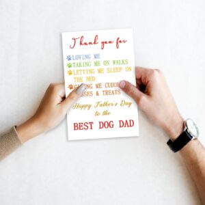 Ziwenhu Funny Father's Day Card, Best Dog Dad, Dog Dad Card, Pawther's Day Card, Happy Father’s Day Thank You Card for Dog Dad, Fathers Day Idea, Dog Dad Gifts From Dog