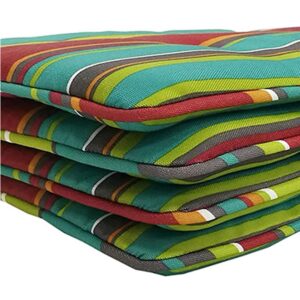 4 Piece Outdoor Chair Cushions for Patio Furniture,Outdoor Seat Back Deep Chair Cushion Set，Lounge Chair Cushions with Ti，Patio Chair Cushion and Back Pillow Set for Garden Patio Chair Cushions