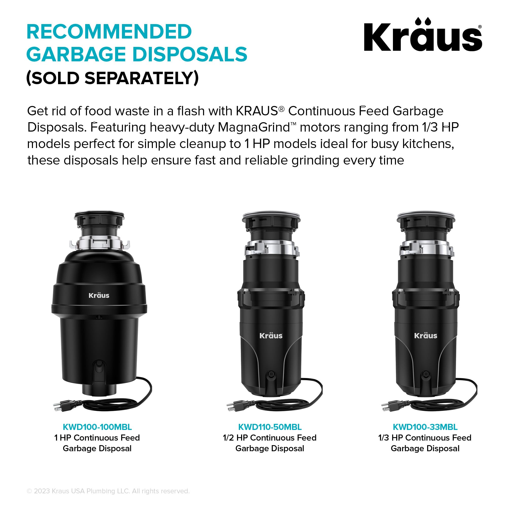 KRAUS Garbage Disposal Air Switch Kit in Spot-Free Stainless Steel with Push Button, AC Adapter, Power Cord, and Air Tube Included, KWDA-100SFS