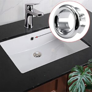 6 Pack Overflow Drain Cover, Sink Overflow Ring, Kitchen Bathroom Sink Hole Round Overflow Cover,Kitchen Bathroom Basin Trim Bath Chrome Overflow Cover Rings Insert Cap