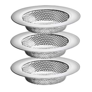 3pcs - windran kitchen sink drain strainer, upgraded double-layer safe design for most kitchen sink drain basket, (4.5 inch)