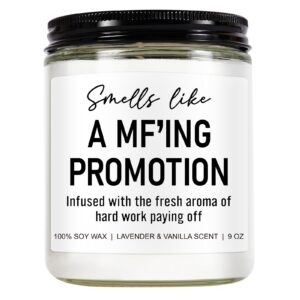 younift funny promotion candles, promotion gifts for women, men, promotion gifts, job promotion gifts, congratulations on your promotion, gifts for promotion for him, her, congrats new job gifts