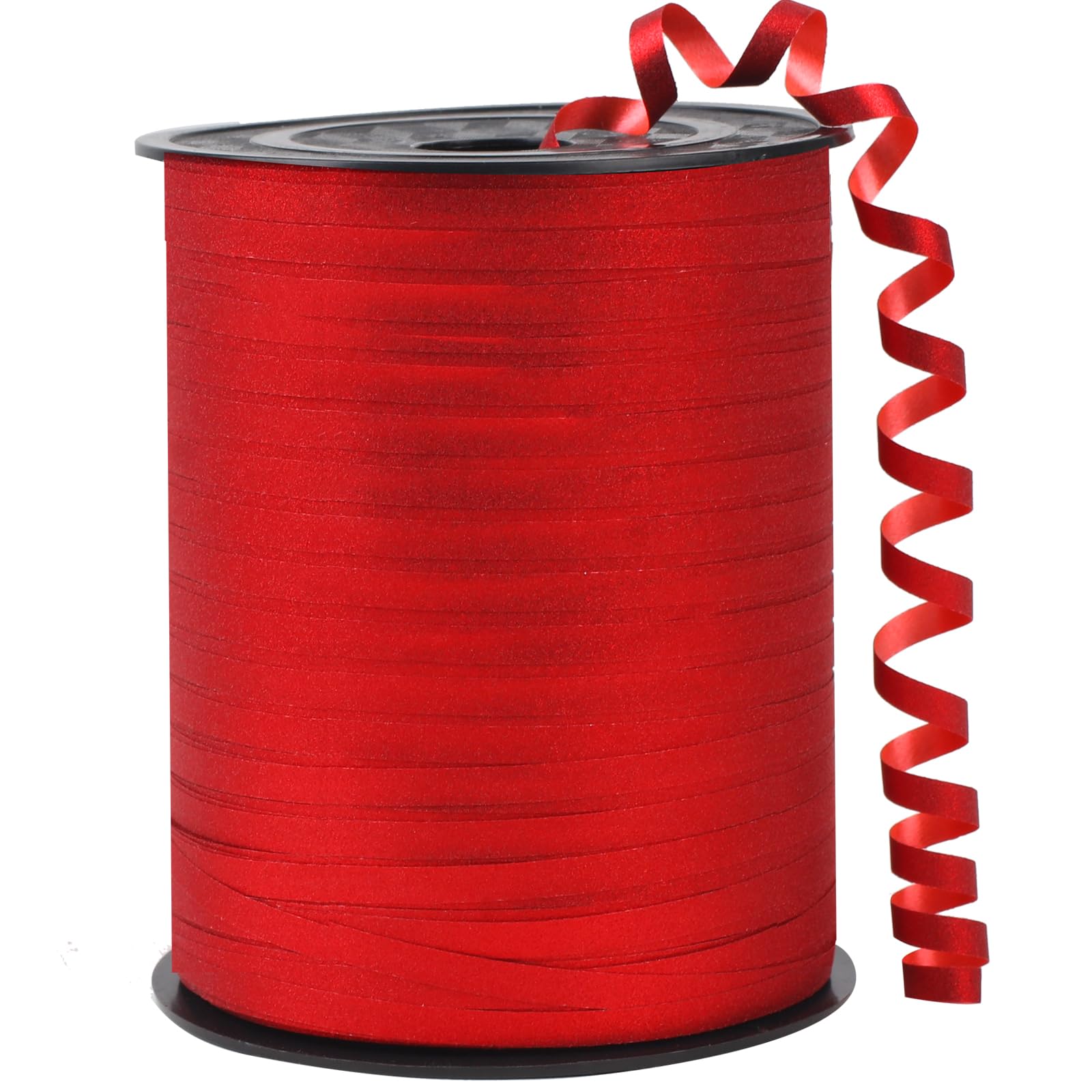 500 Yard Red Ribbon, Shiny Metallic Curling Ribbon, for Party Festival Art Craft Decor,Florists, Weddings, Crafts and Gift wrap (Red Glitter)