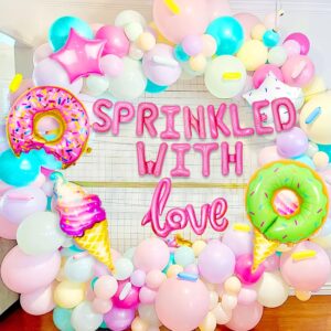 Pink Baby Sprinkle Decorations For Girl Sprinkled With Love Banner Gender Baby Shower Sprinkle Decoration Sprinkled With Love Baby Shower Decorations Party Supplies