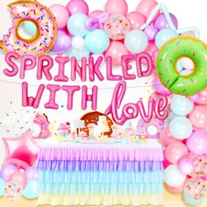 Pink Baby Sprinkle Decorations For Girl Sprinkled With Love Banner Gender Baby Shower Sprinkle Decoration Sprinkled With Love Baby Shower Decorations Party Supplies