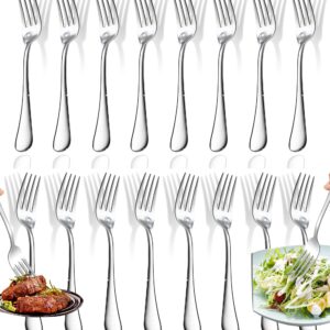 16 Pcs Dinner Forks, Top Food Grade Stainless Steel Forks Silverware Set, 8 Inch Flatware Forks, Table Forks Use for Home Kitchen Restaurant, Mirror Polished & Dishwasher Safe