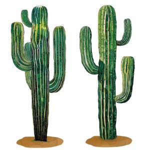 2 pcs 6 feet large boho cactus wall decor jointed cactus cutouts wall stickers tropical cacti wall decals stickers bohemian green botanical cactus decorations for classroom bedroom cinco de mayo