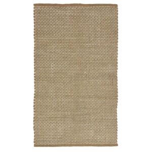 Kaspene Home, Braided Natural Jute Rug, Handmade with Braided Weave, Durable, Ideal for Entryway, Living Room, and Kitchens - Boho, Farmhouse, Pet and Kid Friendly 4'x6'