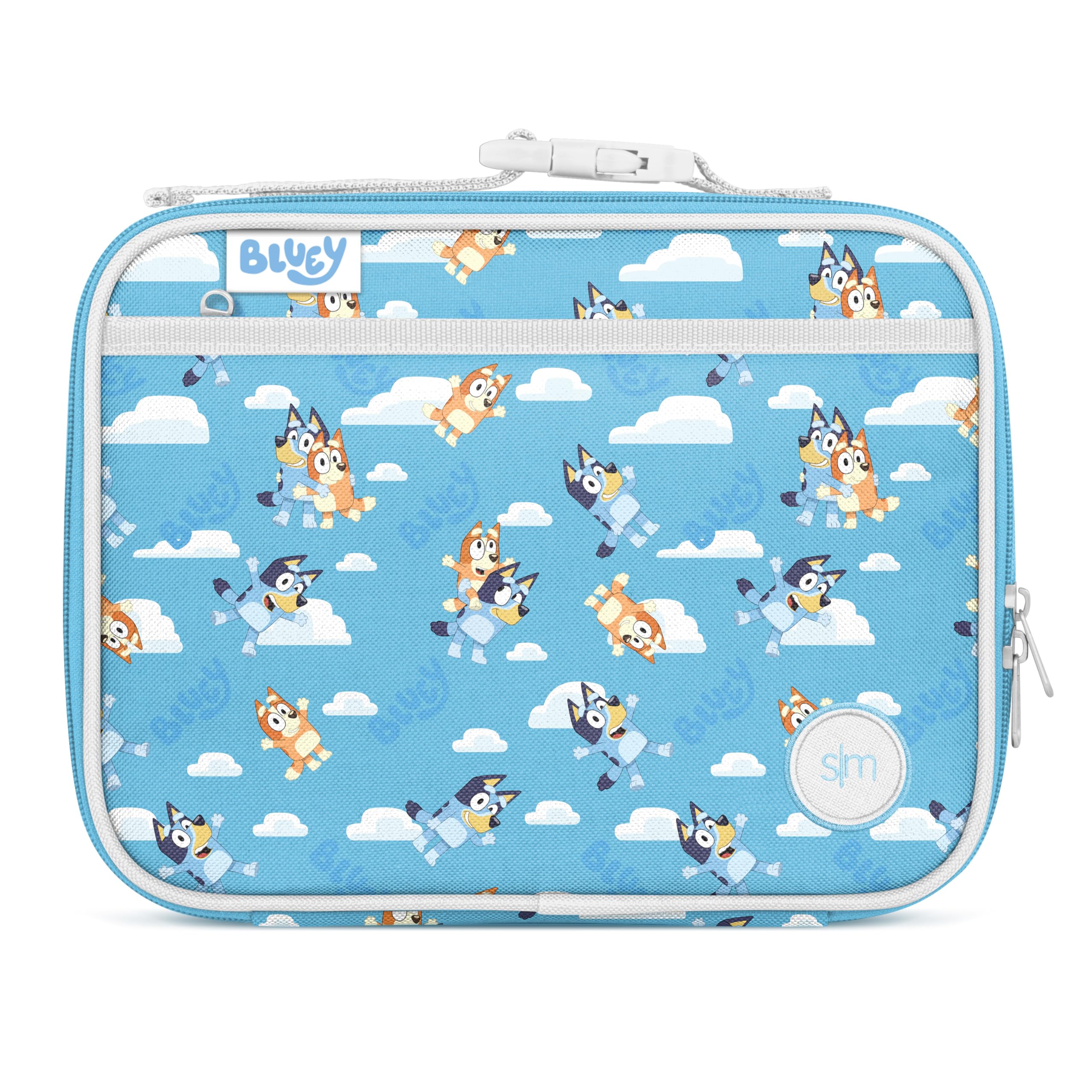 Simple Modern Bluey Kids Lunch Box for Toddler | Reusable Insulated Bag for Girls | Meal Containers for School with Exterior and Interior Pockets | Hadley Collection | Bluey Sky