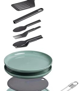 Stanley Wildfare Core 12-Piece Stainless Steel Fry Pan Cookset | 1 qt Travel Pan with Fold & Lock Handle | Camping Essentials for Your Camp Kitchen