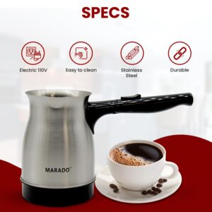 Marado — Arabic/Turkish Foldable/Portable — Electric Coffee pot — Stainless Steel — up to 5 cups