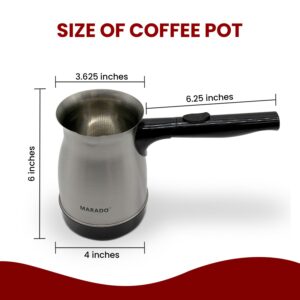 Marado — Arabic/Turkish Foldable/Portable — Electric Coffee pot — Stainless Steel — up to 5 cups