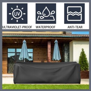 Patio Furniture Set Cover, Rectangular Waterproof Outdoor Table and Chair Set Cover,Furniture Cover for Sectional Sofa Set,Tear-Resistant Material Dust-proof Couch Cover. (74''Lx47''Wx28''H)