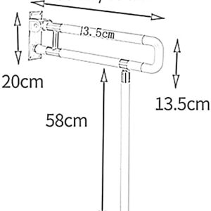 YGCBL Safety Handrail,Kitchen Stairway Bathroom Toilet Shower Bathtub Grab Bar Support Handle Safe Aid Grip Armrests Auxiliary Tools，Suitable for Stairwells, Corridors, Bathrooms, Hotels, Etc.,White