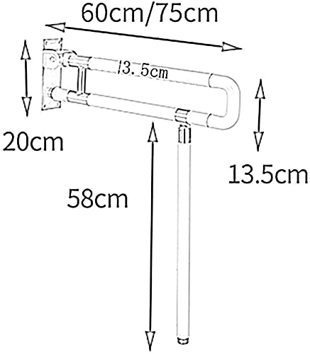 YGCBL Safety Handrail,Kitchen Stairway Bathroom Toilet Shower Bathtub Grab Bar Support Handle Safe Aid Grip Armrests Auxiliary Tools，Suitable for Stairwells, Corridors, Bathrooms, Hotels, Etc.,White