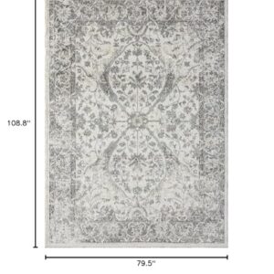 LUXE WEAVERS Euston Collection 8060 Silver 6x9 Modern Oriental Area Rug